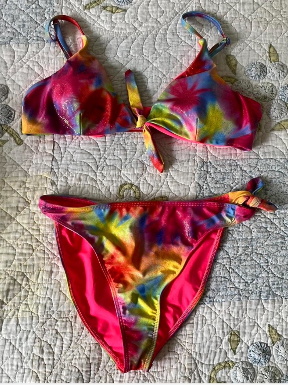 Colorful Tie-Dye Bikini Set